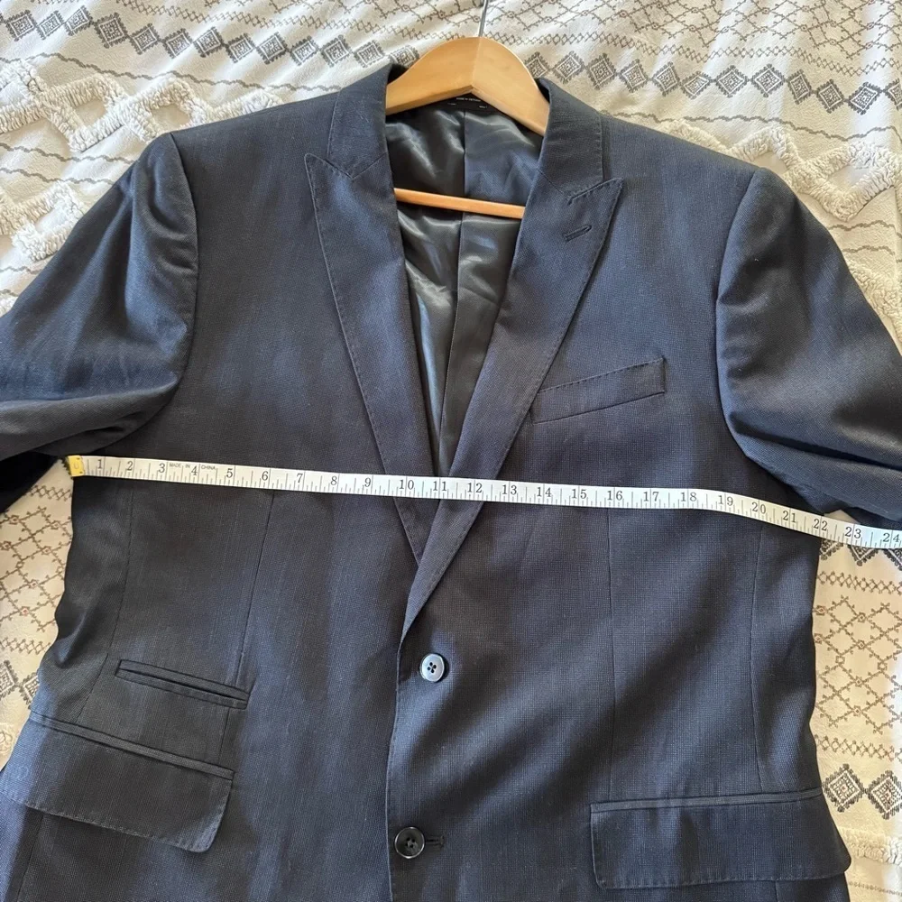 J. Ferrar Black Slim Fit Suit Jacket Blazer – 44R